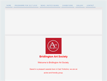 Tablet Screenshot of bridlingtonartsociety.co.uk